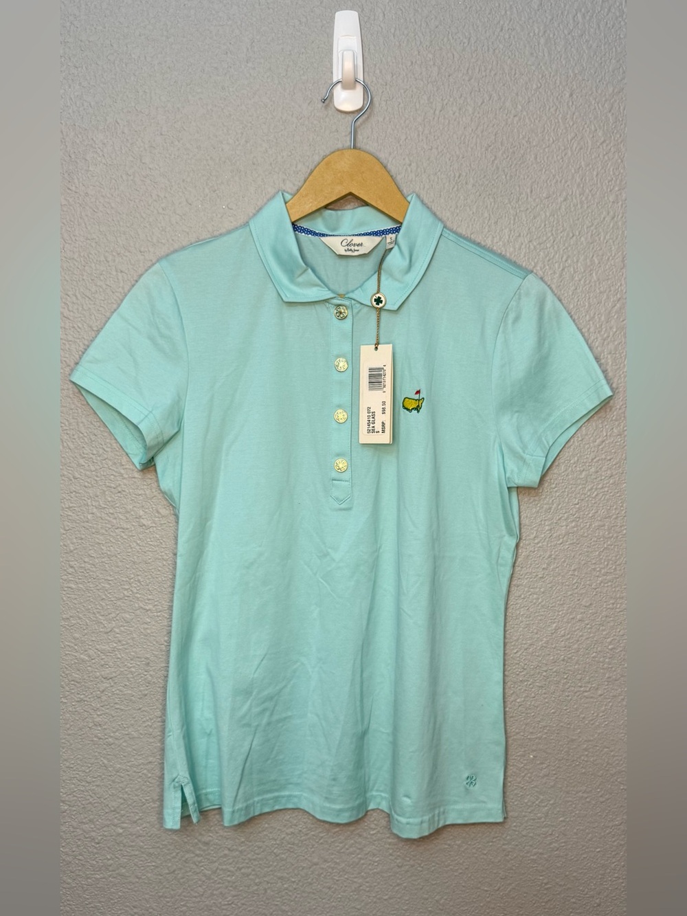 NWT Clover by Bobby Jones | Masters Augusta National | Seafoam | Size Small
